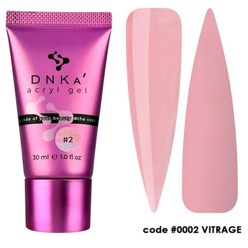 DNKa Acryl Gel No. 0002 Vitrage (translucent pink), 30 ml (tube)